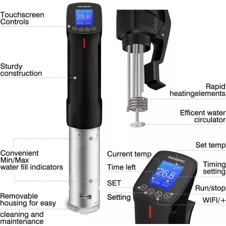 Inkbird ISV-100W: Précision Sous Vide Wifi pour une Cuisine Gourmet à Domicile!